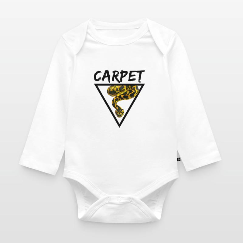 Carpet Python Geometric Snake Owner Organic Longsleeve Baby Bodysuit