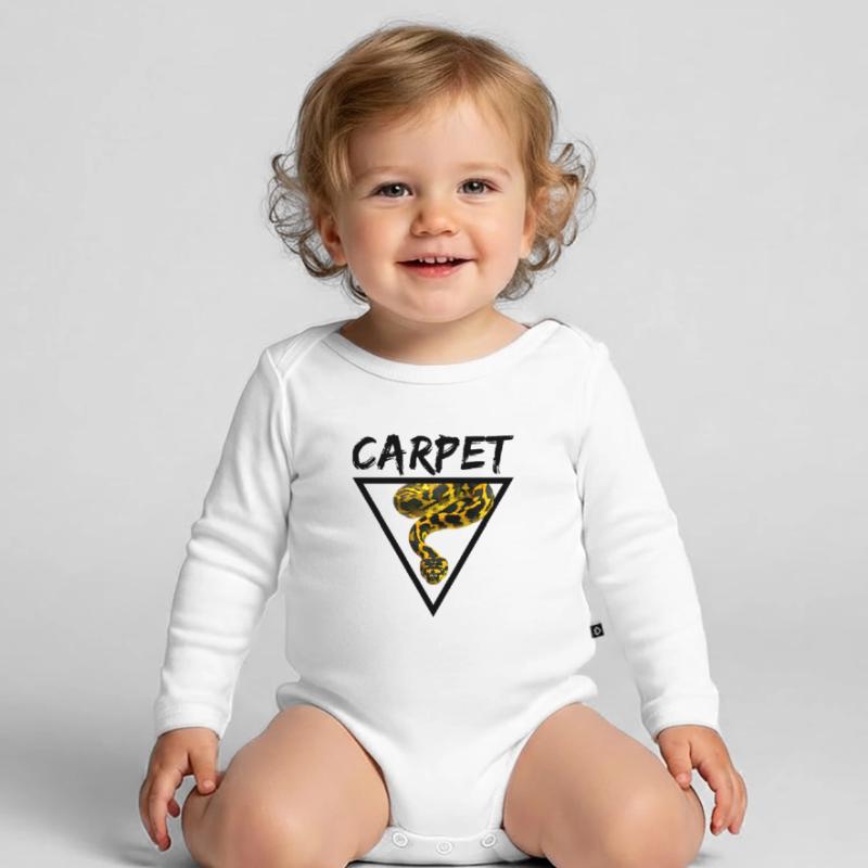 Carpet Python Geometric Snake Owner Organic Longsleeve Baby Bodysuit