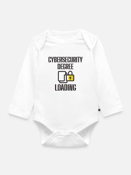 Cybersecurity - IT-Sicherheit Informatiker - Baby Bio-Langarm-Body - Weiß