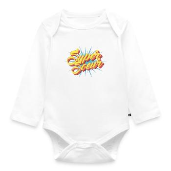 Super Soeur - Famille Héros Vintage - Body Bébé bio manches longues - blanc - Devant