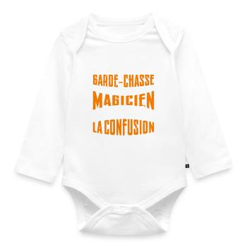 Je Suis Garde-Chasse Pas Magicien - Body Bébé bio manches longues - blanc - Devant