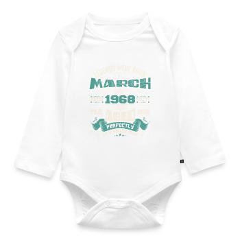 March 1968 | birthday gift - Body Bébé bio manches longues - blanc - Devant