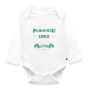 March 1962 | birthday gift - Body Bébé bio manches longues - blanc - Devant