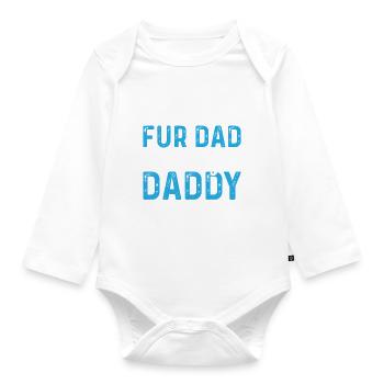 New Dad Dog Daddy To Be Pet Dog Daddy - From Fur D - Baby Bio-Langarm-Body - Weiß - Vorne