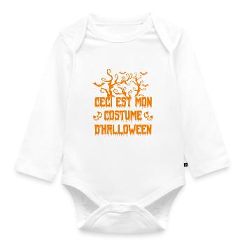 Ceci Est Mon costume d’halloween - Body Bébé bio manches longues - blanc - Devant