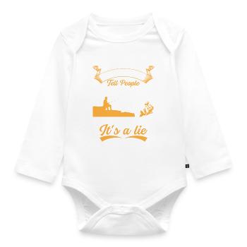 I Don't Always Tell People Where I Fish - Funny Fi - Baby Bio-Langarm-Body - Weiß - Vorne