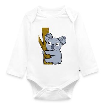 Frecher Koala - Baby Bio-Langarm-Body - Weiß - Vorne