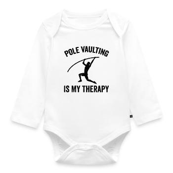 Fun Pole Vault Pole Vault - Organic Longsleeve Baby Bodysuit - white - Front