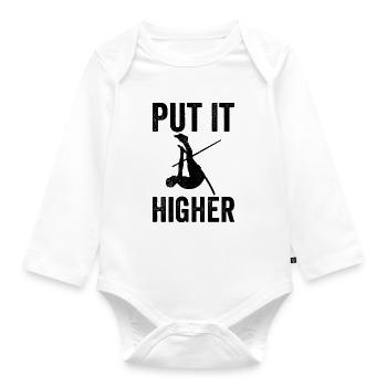 Fun Pole Vault Pole Vault - Organic Longsleeve Baby Bodysuit - white - Front