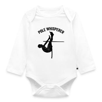 Fun Pole Vault Pole Vault - Organic Longsleeve Baby Bodysuit - white - Front