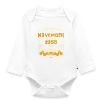 Im November 1955 geboren - Body Bébé bio manches longues - blanc - Devant