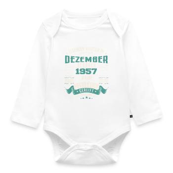 Legenden werden geboren im Dezember 1957 - Body Bébé bio manches longues - blanc - Devant
