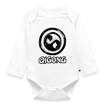 Qigong Meditation Tai Martial Arts Taoism 3 - Organic Longsleeve Baby Bodysuit - white - Front