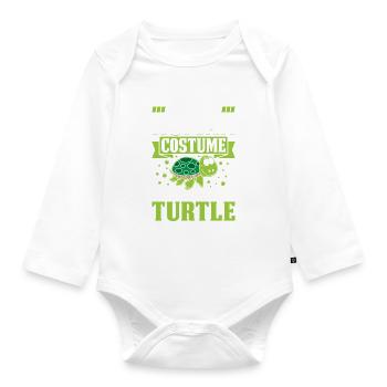 Turtle Lover - This Is My Human Costume I'm Really - Organic Longsleeve Baby Bodysuit - white - Front
