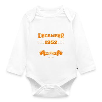 Legends were born in December 1952 | gift - Body Bébé bio manches longues - blanc - Devant