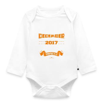 Legends were born in December 2017 | gift - Body Bébé bio manches longues - blanc - Devant