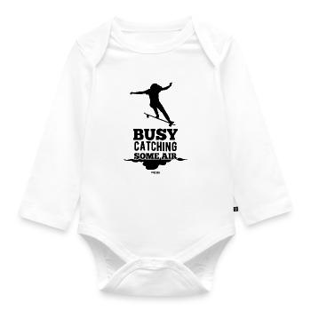 Girl Halfpipe Skateboard Woman - Organic Longsleeve Baby Bodysuit - white - Front