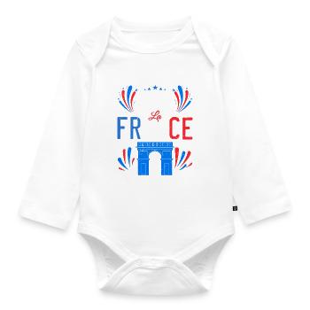 Allez La France - Body Bébé bio manches longues - blanc - Devant
