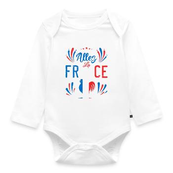 Allez La France | les champions - Body Bébé bio manches longues - blanc - Devant