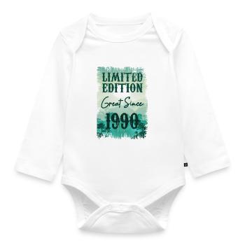 Einzigartig seit 1990 - Baby Bio-Langarm-Body - Weiß - Vorne