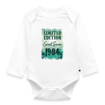 Unique of its kind since 1984 - Organic Longsleeve Baby Bodysuit - white - Front