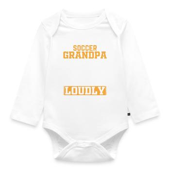 Soccer Player Grandpa - Soccer Grandpa Will Yell L - Baby Bio-Langarm-Body - Weiß - Vorne