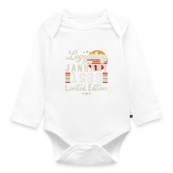 Legendär seit Januar 1988 Limited Edition - Baby Bio-Langarm-Body - Weiß - Vorne