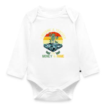 Primary School Teacher Kindergarten Educator - Organic Longsleeve Baby Bodysuit - white - Front