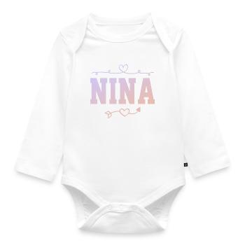 Nina - Baby Bio-Langarm-Body - Weiß - Vorne