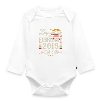Legendary Since February 2015 | Limited Edition - Organic Longsleeve Baby Bodysuit - white - Front