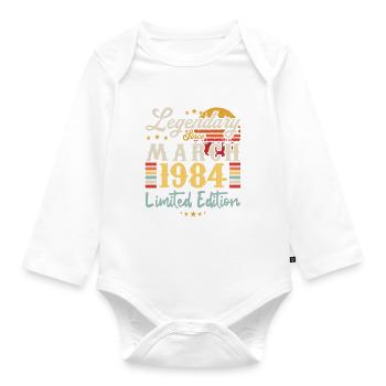Legendary Since March 1984 - Limited Edition - Organic Longsleeve Baby Bodysuit - white - Front