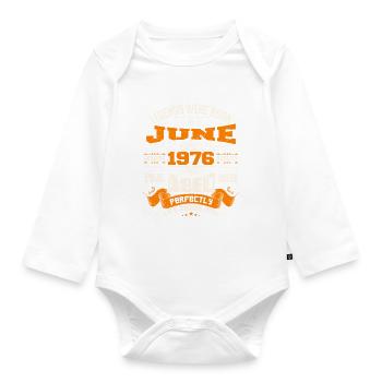 Legends were born in June 1976 | limited Edition - Body Bébé bio manches longues - blanc - Devant