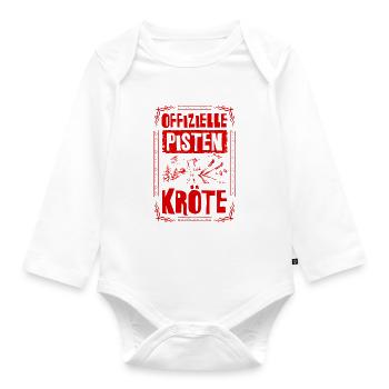 Ofizielle Pisten Kröte - Baby Bio-Langarm-Body - Weiß - Vorne