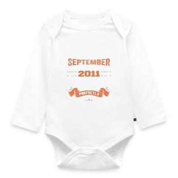legends were born in September 2011 | gift ideas - Body Bébé bio manches longues - blanc - Devant