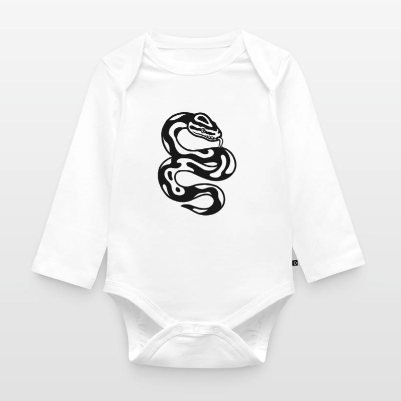 Puffer python snake Organic Longsleeve Baby Bodysuit