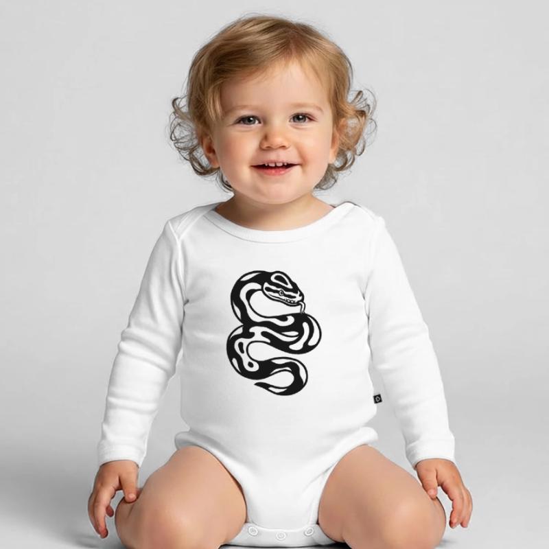 Serpent python puffer Body Bébé bio manches longues