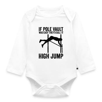 Fun Pole Vault Pole Vault Pole Vault - Organic Longsleeve Baby Bodysuit - white - Front