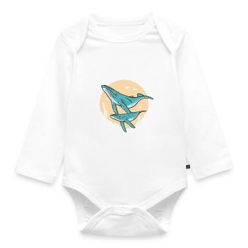 Whale Watcher Saying Whale Fans Humpback Whales - Organic Longsleeve Baby Bodysuit - white - Front