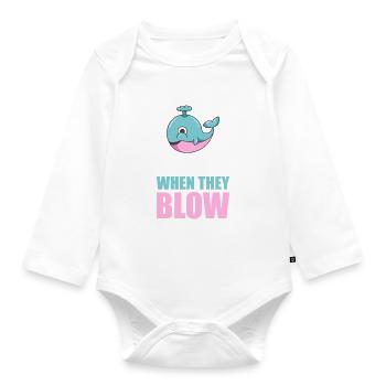 Whale Watcher Saying Whale Fans Humpback Whales - Organic Longsleeve Baby Bodysuit - white - Front