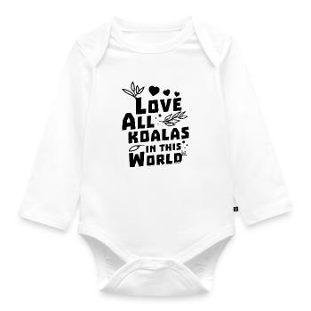Koala Eucalyptus Dear Children Girls - Organic Longsleeve Baby Bodysuit - white - Front