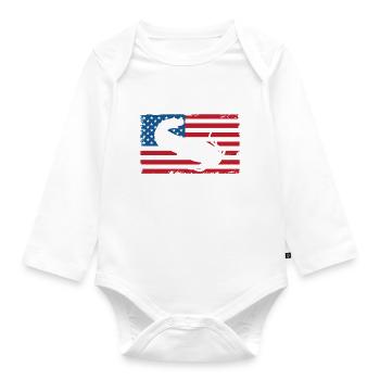 Welsfischen Limited Edition Welsangeln Geschenk - Baby Bio-Langarm-Body - Weiß - Vorne