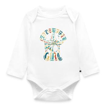 Cute Drummer Girl Drum Player Girl - Drummer Girl - Organic Longsleeve Baby Bodysuit - white - Front
