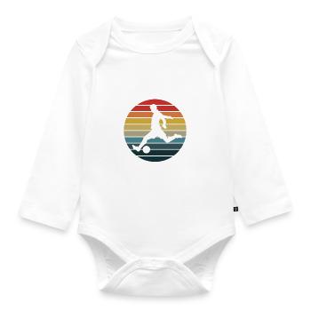 Je Peux Pas J'ai Foot | J'peux Pas J'ai foot - Body Bébé bio manches longues - blanc - Devant