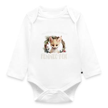 Sweet Desert Fox Gift For Girls Kids - Organic Longsleeve Baby Bodysuit - white - Front