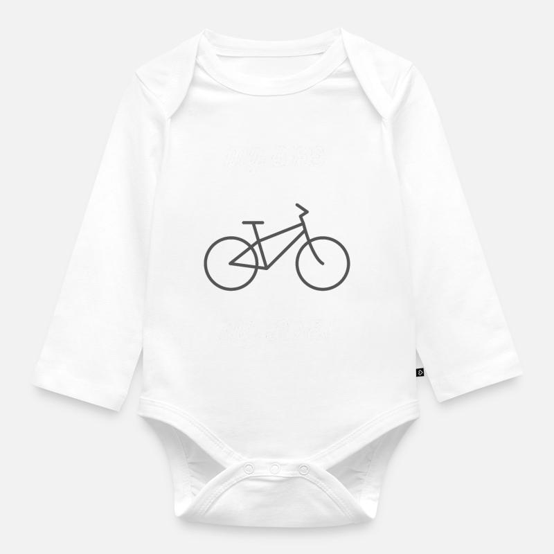 Vélo - Body Bébé bio manches longues - blanc