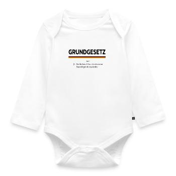 Lustiges Satire Grundgesetz Mallorca Urlaub - Baby Bio-Langarm-Body - Weiß - Vorne