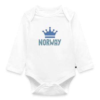 Norway 2023 Krone - Baby Bio-Langarm-Body - Weiß - Vorne