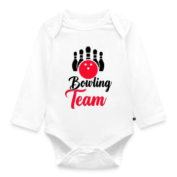 Bowling Team - Organic Longsleeve Baby Bodysuit - white - Front