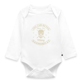 You Can Never Have Too Many Harmonicas Cool Harmon - Organic Longsleeve Baby Bodysuit - white - Front