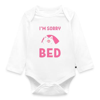 Pläne mit Bett Introvertiert - Baby Bio-Langarm-Body - Weiß - Vorne